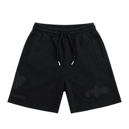 Chrome Hearts Fleur De Lis Black Sweat Shorts