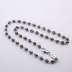Chrome Hearts Floral Bead Chain Necklace