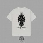 Chrome Hearts Floral Cross Back Print T-Shirt Cream