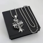 Chrome Hearts Floral Cross Pendant Necklace