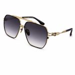 Chrome Hearts Gold Hexagon Aviator Sunglasses