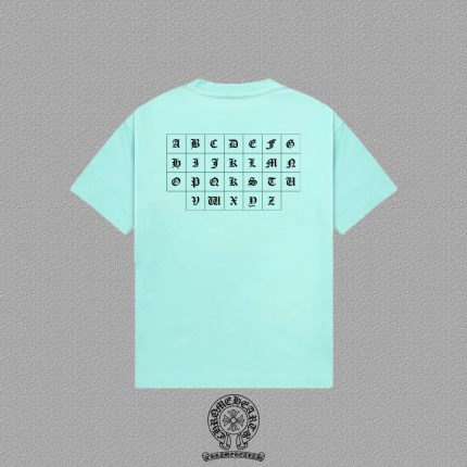 Chrome Hearts Gothic Alphabet Grid T-Shirt Mint Green