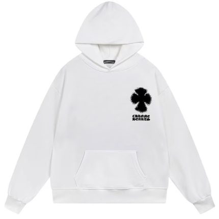 Chrome Hearts Gothic Cross Hoodie White