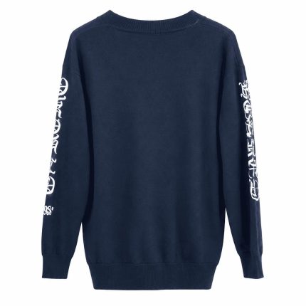 Chrome Hearts Gothic Script Sleeve Knit Cardigan