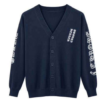 Chrome Hearts Gothic Script Sleeve Knit Cardigan