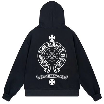 Chrome Hearts Horseshoe Cross Hoodie Black