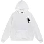 Chrome Hearts Horseshoe Cross Hoodie White