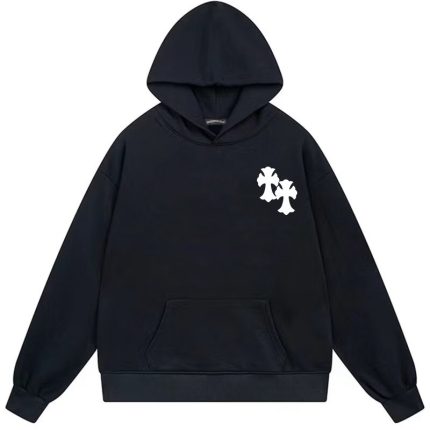 Chrome Hearts Horseshoe Cross Logo Black Hoodie