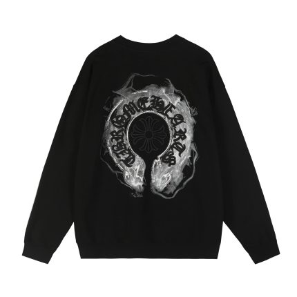 Chrome Hearts Horseshoe Graphic Black Sweatshirt
