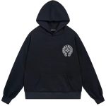 Chrome Hearts Horseshoe Logo Pullover Hoodie Black
