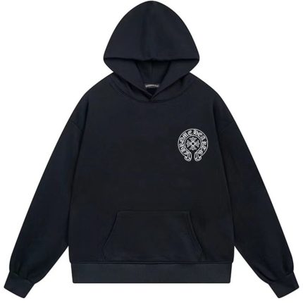 Chrome Hearts Horseshoe Logo Pullover Hoodie Black