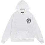 Chrome Hearts Horseshoe Logo Pullover Hoodie White