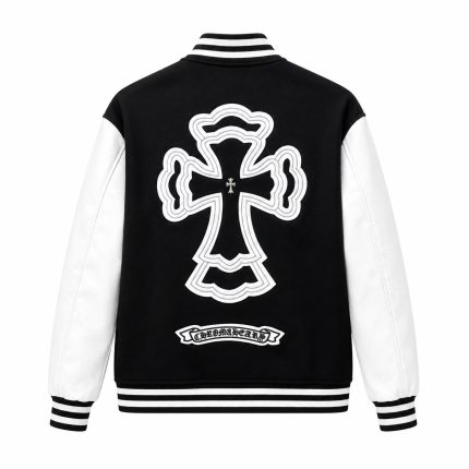 Chrome Hearts Horseshoe Logo Varsity Jacket (BlackWhite)