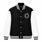 Chrome Hearts Horseshoe Logo Varsity Jacket (BlackWhite)