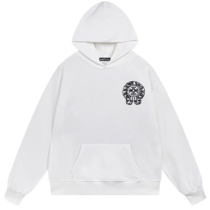 Chrome Hearts Horseshoe White Hoodie