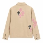 Chrome Hearts Jacket with Pink and Black Crosses
