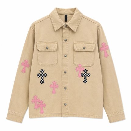 Chrome Hearts Jacket with Pink and Black Crosses
