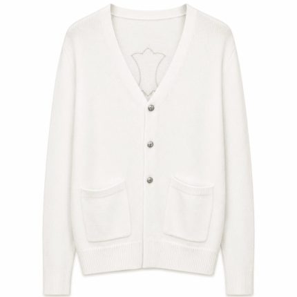 Chrome Hearts Leather Cross Motif Knit Cardigan