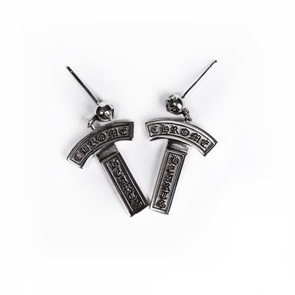 Chrome Hearts Logo Drop Earrings