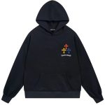 Chrome Hearts Multi Color Gothic Horseshoe Hoodie Black