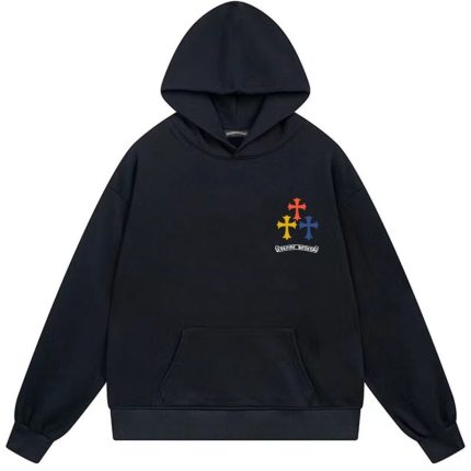 Chrome Hearts Multi Color Gothic Horseshoe Hoodie Black