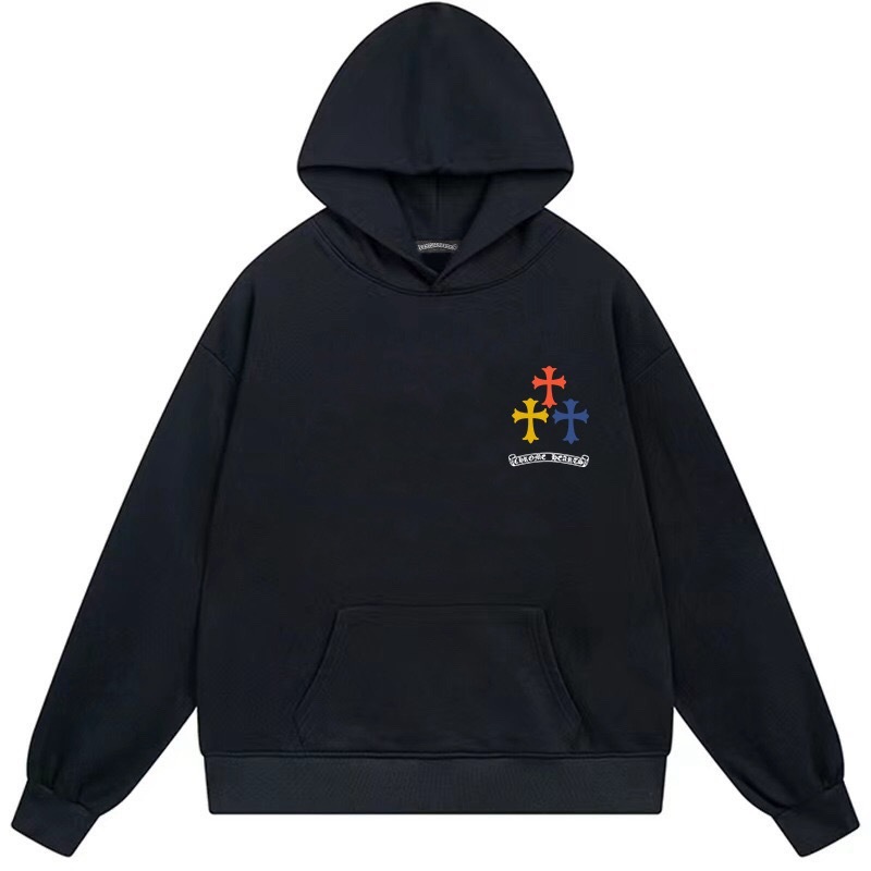Chrome Hearts Multi Color Gothic Horseshoe Hoodie Black Chrome Hearts Multi Color Gothic Horseshoe Hoodie Black