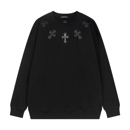 Chrome Hearts Multi Cross Patch Black Sweatshirt
