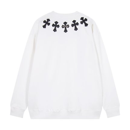 Chrome Hearts Multi Cross Patch White Sweatshirt