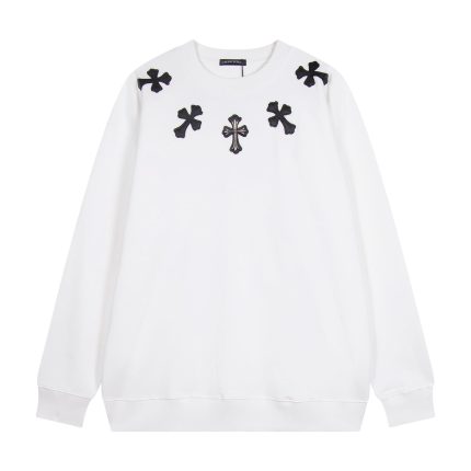 Chrome Hearts Multi Cross Patch White Sweatshirt