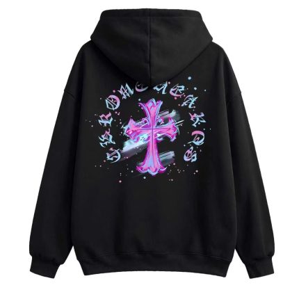 Chrome Hearts Neon Cross Black Hoodie