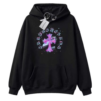 Chrome Hearts Neon Cross Black Hoodie