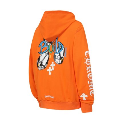 Chrome Hearts Orange Build Graphic Pullover Hoodie