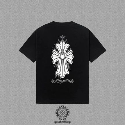 Chrome Hearts Ornate Cross Back Print T-Shirt Black