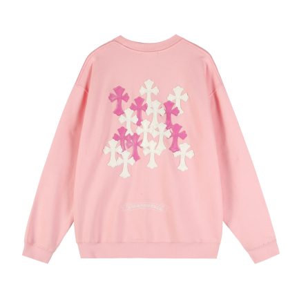 Chrome Hearts Pink Multi Cross Crewneck Sweatshirt