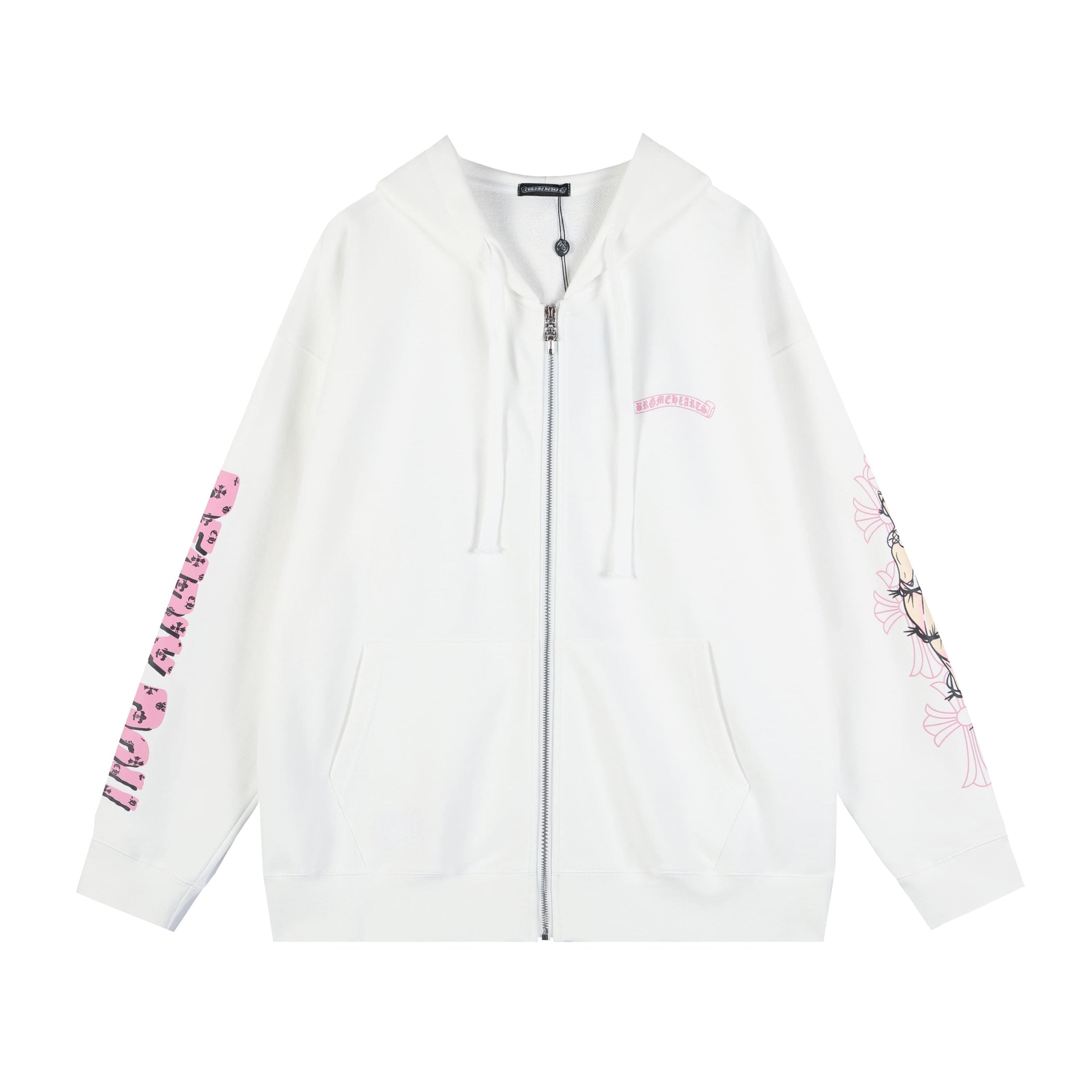 Chrome Hearts Pink Tokyo Angel Hoodie White Chrome Hearts Pink Tokyo Angel Hoodie White