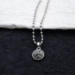 Chrome Hearts Plus Round Silver Necklace