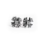 Chrome Hearts Plus Stud Earrings With Diamonds