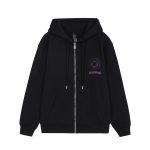 Chrome Hearts Purple Floral Cross Zip-Up Hoodie
