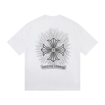 Chrome Hearts Radiant Cross Graphic White T-Shirt