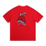 Chrome Hearts Red Black Snake Horseshoe Graphic T-Shirt