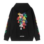 Chrome Hearts Script Multicolor Cross Cemetery Hoodie