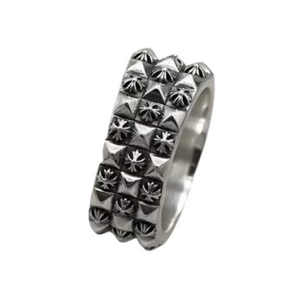 Chrome Hearts Studded Pyramid Ring