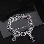 Chrome Hearts Tiny Cross Charm Link Bracelet