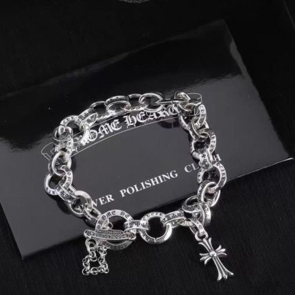 Chrome Hearts Tiny Cross Charm Link Bracelet