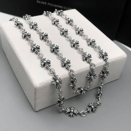 Chrome Hearts Tiny Cross Link Necklace