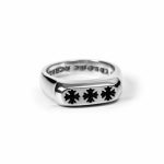Chrome Hearts Triple CH Plus Flat Rin