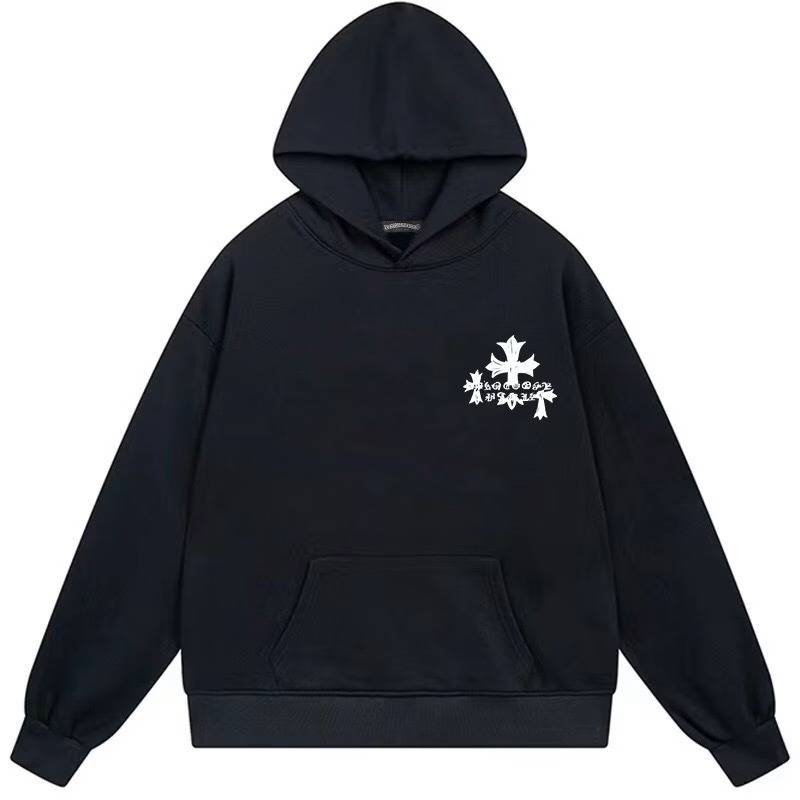 Chrome Hearts Triple Cross Graphic Black Hoodie Chrome Hearts Triple Cross Graphic Black Hoodie