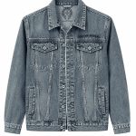Chrome Hearts Triple Cross Logo Blue Denim Jacket
