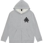 Chrome Hearts Triple Leather Cross Zip Up Hoodie