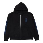 Chrome Hearts Vertical Logo Zip Up Hoodie Black Blue